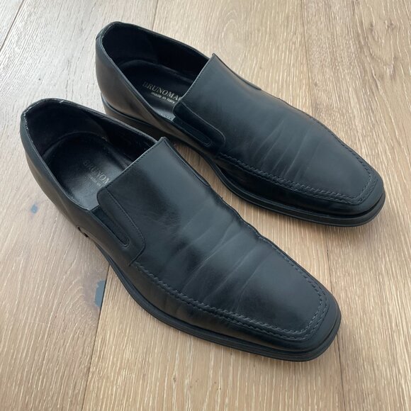 Bruno Magli Shoes Men 9.5 Raging Slip On Loafer Black Leather Italy Handmade main image 14